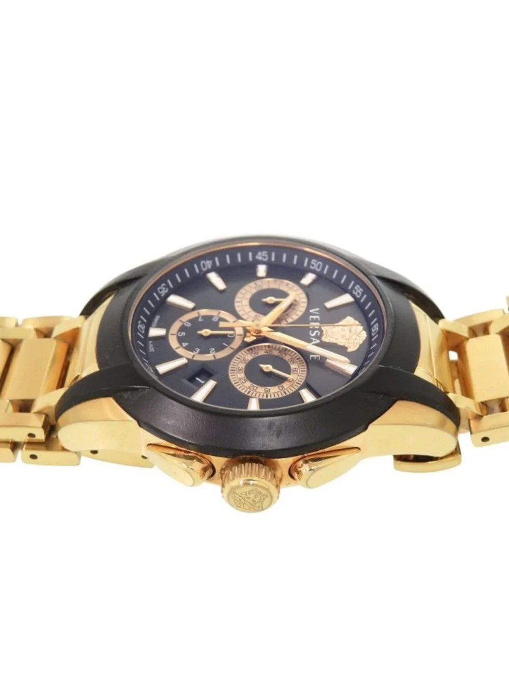 Versace M8c Medusa SS Black Gold Quartz Watch Dial
